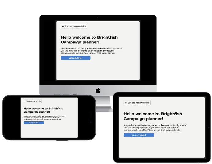 Brightfish Campaignplanner in verschillende schermen